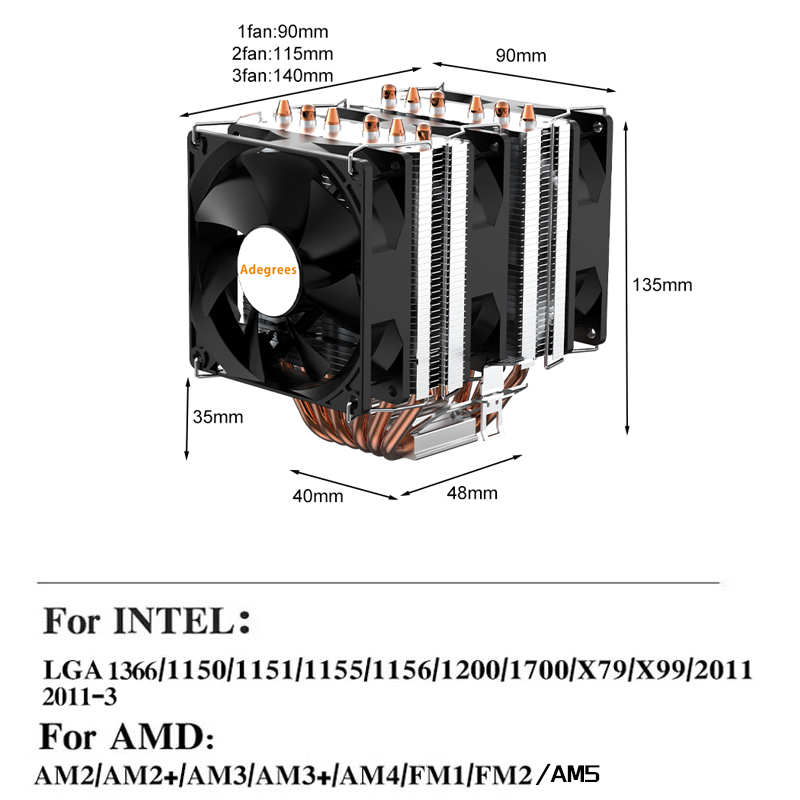 6 Heat Pipe CPU Air Cooler 4Pi - Cpu Heatsink review and price